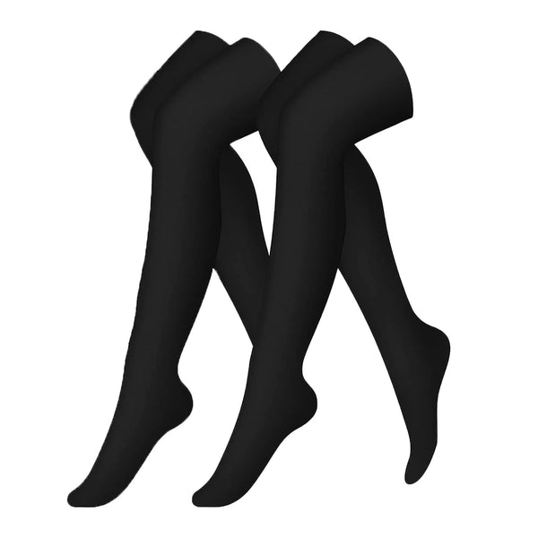 Thigh High Compression Socks 1-3 Pairs Black for Varicose Veins Edema Relief Running Yoga Nursing Men Women Daily Medical Use