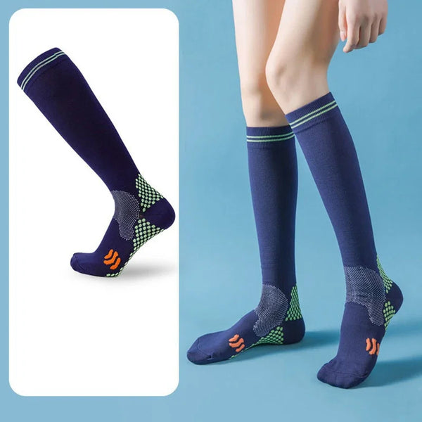 Sport Compression Socks Shock-Absorbing Anti-Slip Varicose Veins Socks Absorb Moisture Sweat Running Sports Socks Varicose Vein