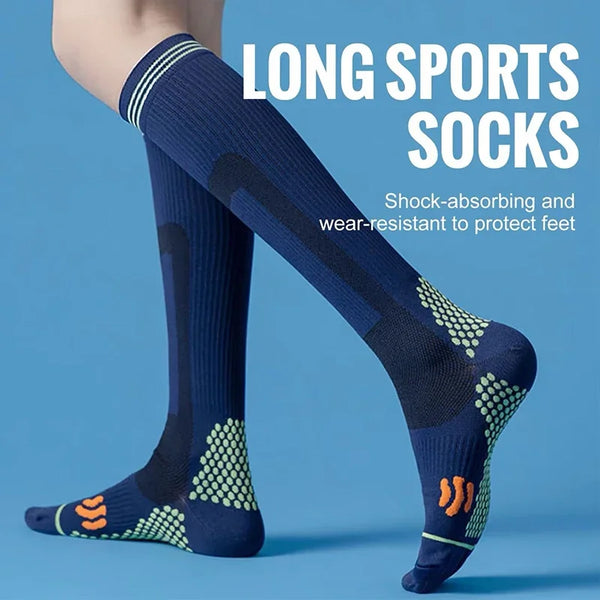Sport Compression Socks Shock-Absorbing Anti-Slip Varicose Veins Socks Absorb Moisture Sweat Running Sports Socks Varicose Vein