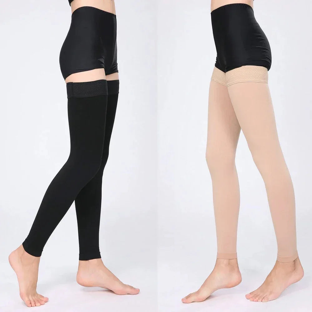Plus Size Unisex Pressure Level 2 Compression Socks 23-32MMHG Thigh High Stress Relief Stockings for Comfort and Support