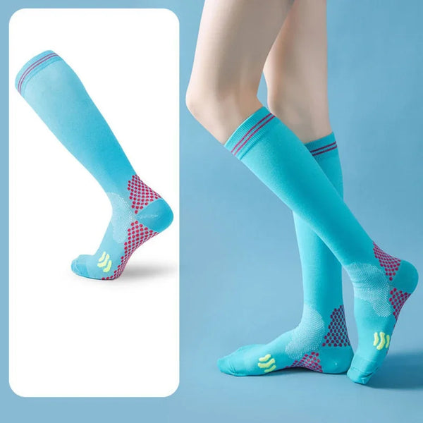 Sport Compression Socks Shock-Absorbing Anti-Slip Varicose Veins Socks Absorb Moisture Sweat Running Sports Socks Varicose Vein