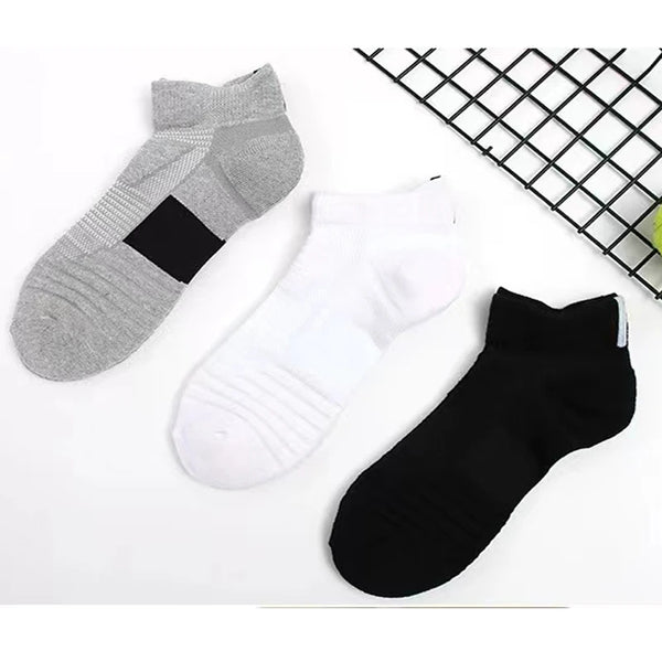 3 Pairs Breathable Mesh Athletic Terry Socks Cushioned Moisture-managing and Durable Reduces Foot for Running Hiking & Sports